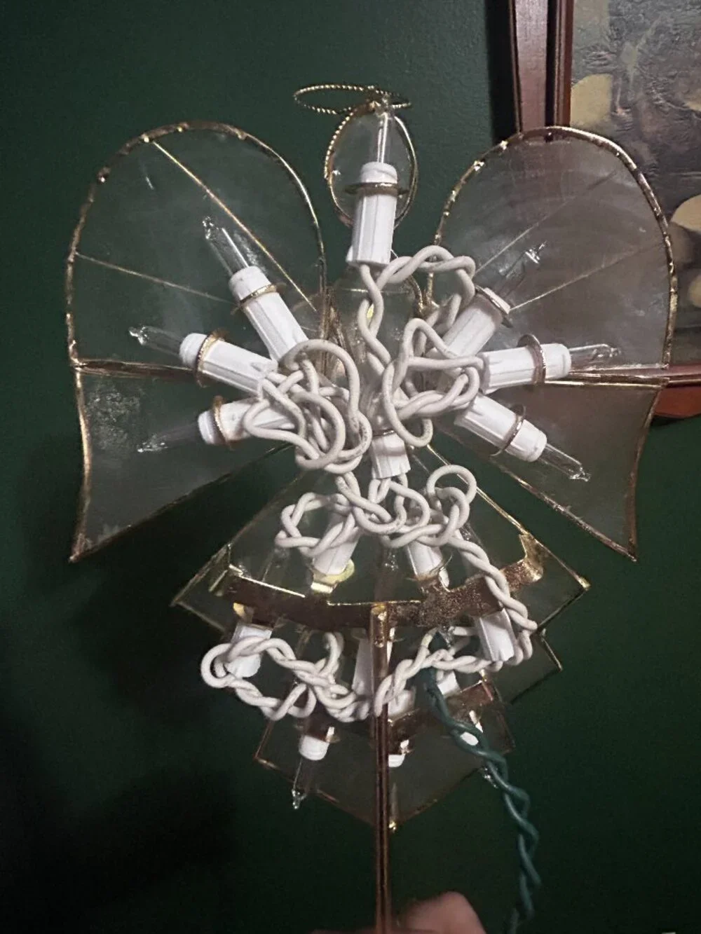 angel Christmas tree topper light up